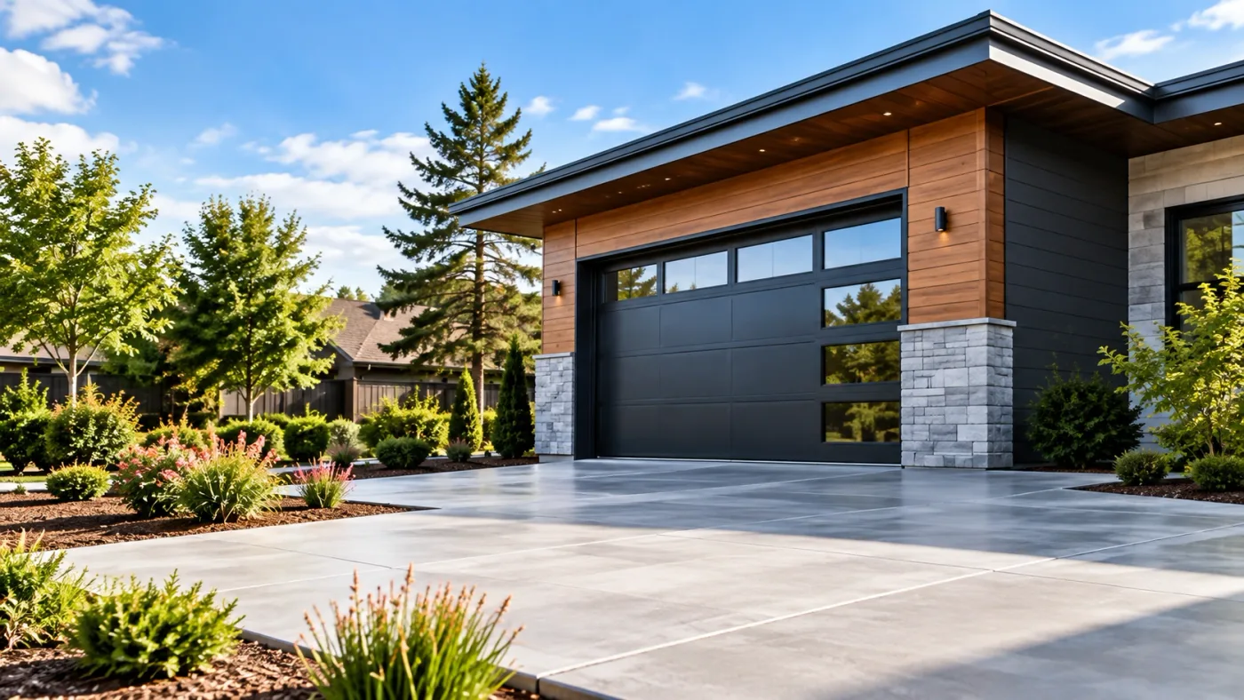 Modern home representing a completed construction project